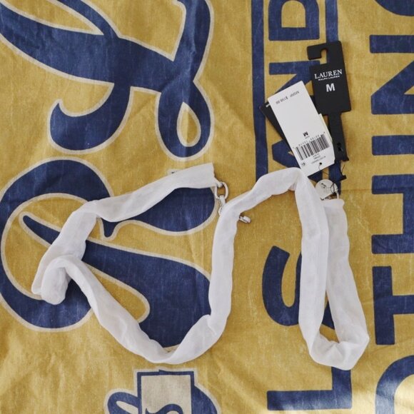 LAUREN RALPH LAUREN PADLOCK SILVER CHAIN BELT - Picture 6 of 6